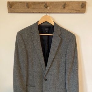J. Crew Gray Tweed Jacket - Yorkshire Moon - 38R - 100% Wool